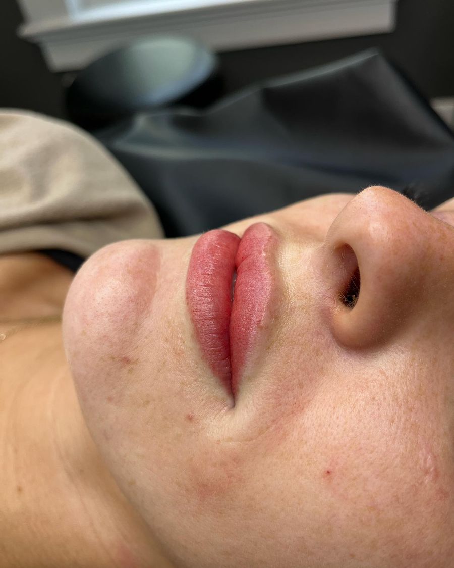 Healed lip blush